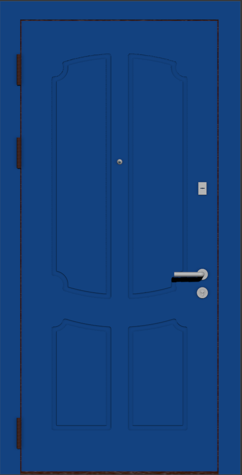 Входная железная дверь МДФ Эмаль синяя